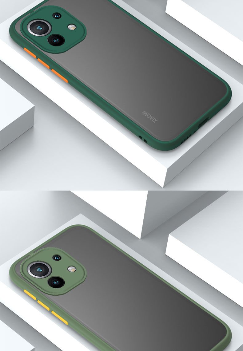 Shockproof Matte Case For Xiaomi Mi 11 Lite 5G NE 9s 9T 10s Poco X3 K50 Redmi Note 10 9 8 12 11T Pro Lens Protection Clear Cover