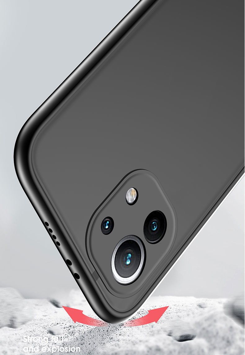 Shockproof Matte Case For Xiaomi Mi 11 Lite 5G NE 9s 9T 10s Poco X3 K50 Redmi Note 10 9 8 12 11T Pro Lens Protection Clear Cover