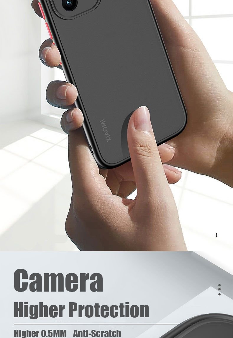 Shockproof Matte Case For Xiaomi Mi 11 Lite 5G NE 9s 9T 10s Poco X3 K50 Redmi Note 10 9 8 12 11T Pro Lens Protection Clear Cover