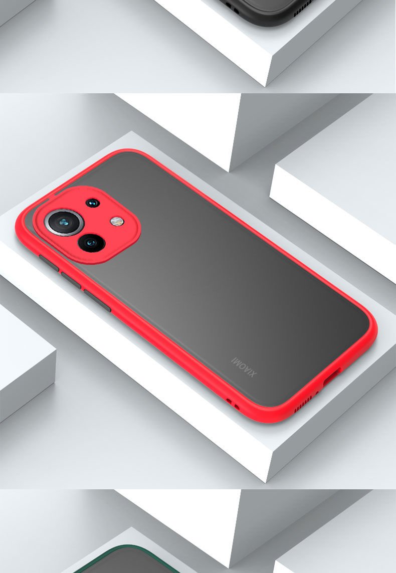 Shockproof Matte Case For Xiaomi Mi 11 Lite 5G NE 9s 9T 10s Poco X3 K50 Redmi Note 10 9 8 12 11T Pro Lens Protection Clear Cover