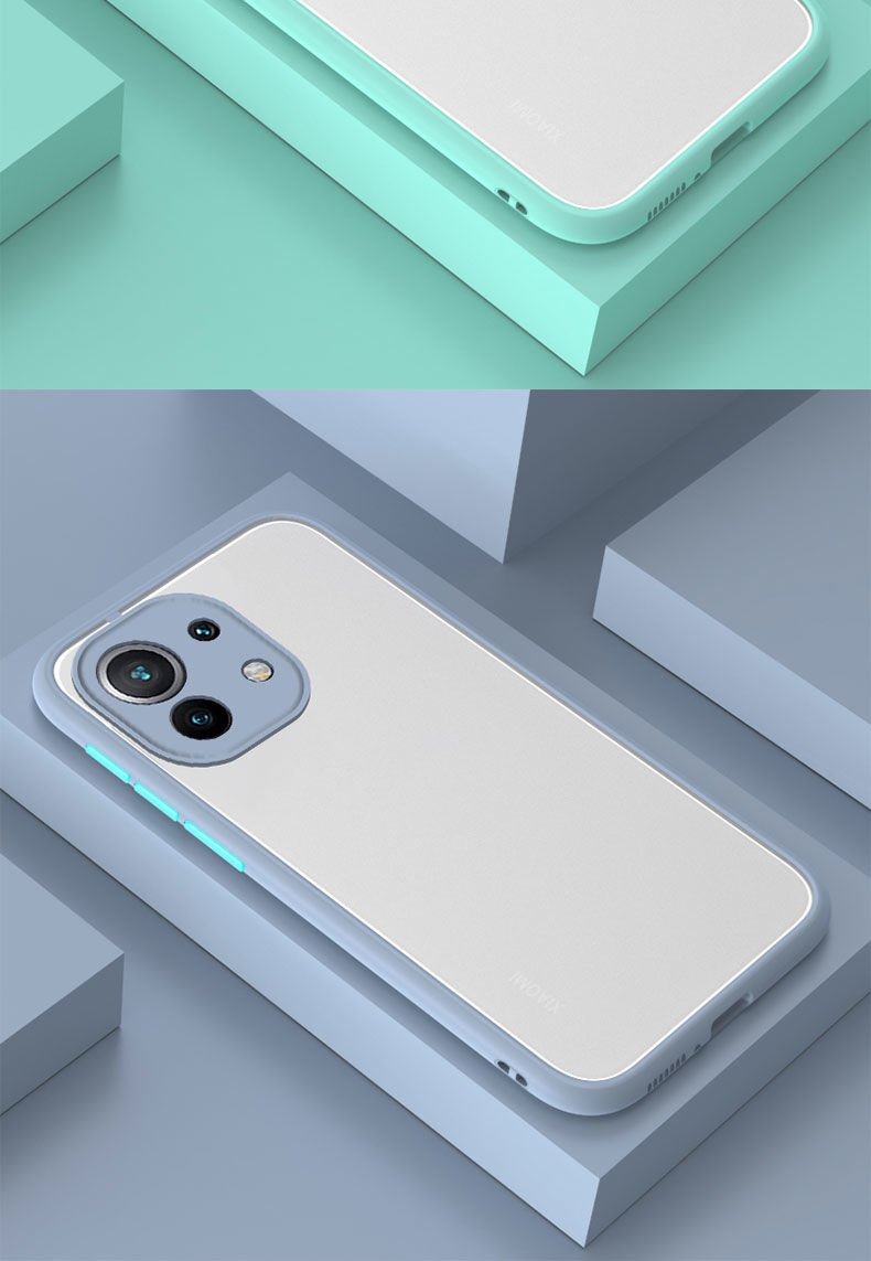 Shockproof Matte Case For Xiaomi Mi 11 Lite 5G NE 9s 9T 10s Poco X3 K50 Redmi Note 10 9 8 12 11T Pro Lens Protection Clear Cover