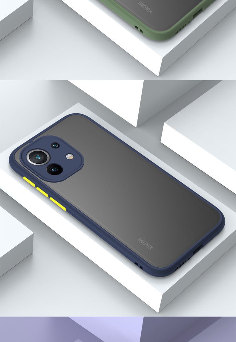 Shockproof Matte Case For Xiaomi Mi 11 Lite 5G NE 9s 9T 10s Poco X3 K50 Redmi Note 10 9 8 12 11T Pro Lens Protection Clear Cover