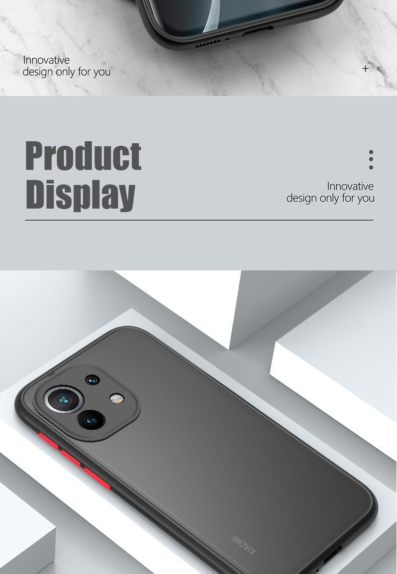 Shockproof Matte Case For Xiaomi Mi 11 Lite 5G NE 9s 9T 10s Poco X3 K50 Redmi Note 10 9 8 12 11T Pro Lens Protection Clear Cover