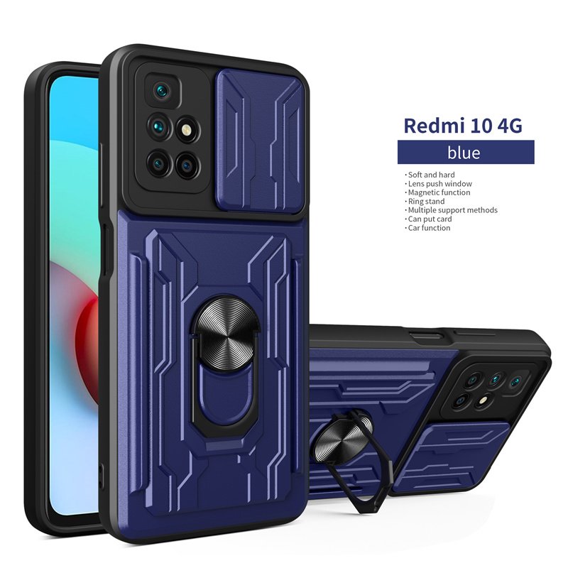 Shockproof Armor Case For Xiaomi Redmi 10 10C 9T Note 11 11S 8 9 9s Mi 11T 12 POCO X3 X4 Pro F3 Magnetic Holder Card Slot Cover