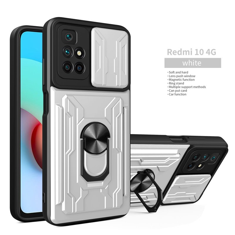 Shockproof Armor Case For Xiaomi Redmi 10 10C 9T Note 11 11S 8 9 9s Mi 11T 12 POCO X3 X4 Pro F3 Magnetic Holder Card Slot Cover