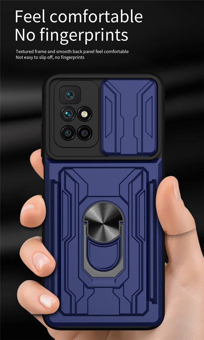 Shockproof Armor Case For Xiaomi Redmi 10 10C 9T Note 11 11S 8 9 9s Mi 11T 12 POCO X3 X4 Pro F3 Magnetic Holder Card Slot Cover
