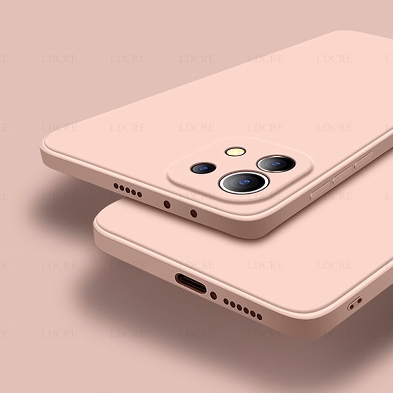 For Xiaomi 11 Lite 5G NE Case Liquid Square Silicone Case For Xiaomi 11T 11 12X 12 Lite 5G NE Cover Redmi Note 11 Global Note11S
