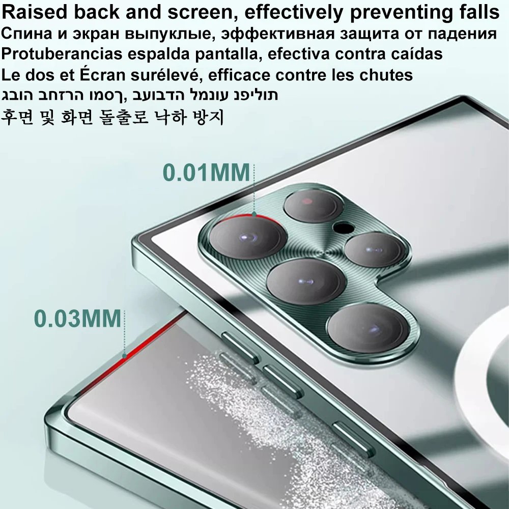 Original Wireless Magnet Plating Cover For Magsafe Case Samsung Galaxy S21 S23 Fe S22 Plus S24 Ultra 4K Glas Full Camera Protect Original Wireless Magnet Plating Cover For Magsafe Case Samsung Galaxy S21 S23 Fe S22 Plus S24 Ultra 4K Glas Full Camera Protect