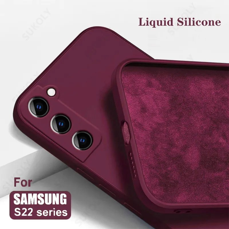 Square Liquid Silicone Case For Samsung Galaxy S24 Ultra S23 S22 Ultra A52 A54 A53 A51 A50 S23 S21 FE Camera Protect Soft Cover Square Liquid Silicone Case For Samsung Galaxy S24 Ultra S23 S22 Ultra A52 A54 A53 A51 A50 S23 S21 FE Camera Protect Soft Cover