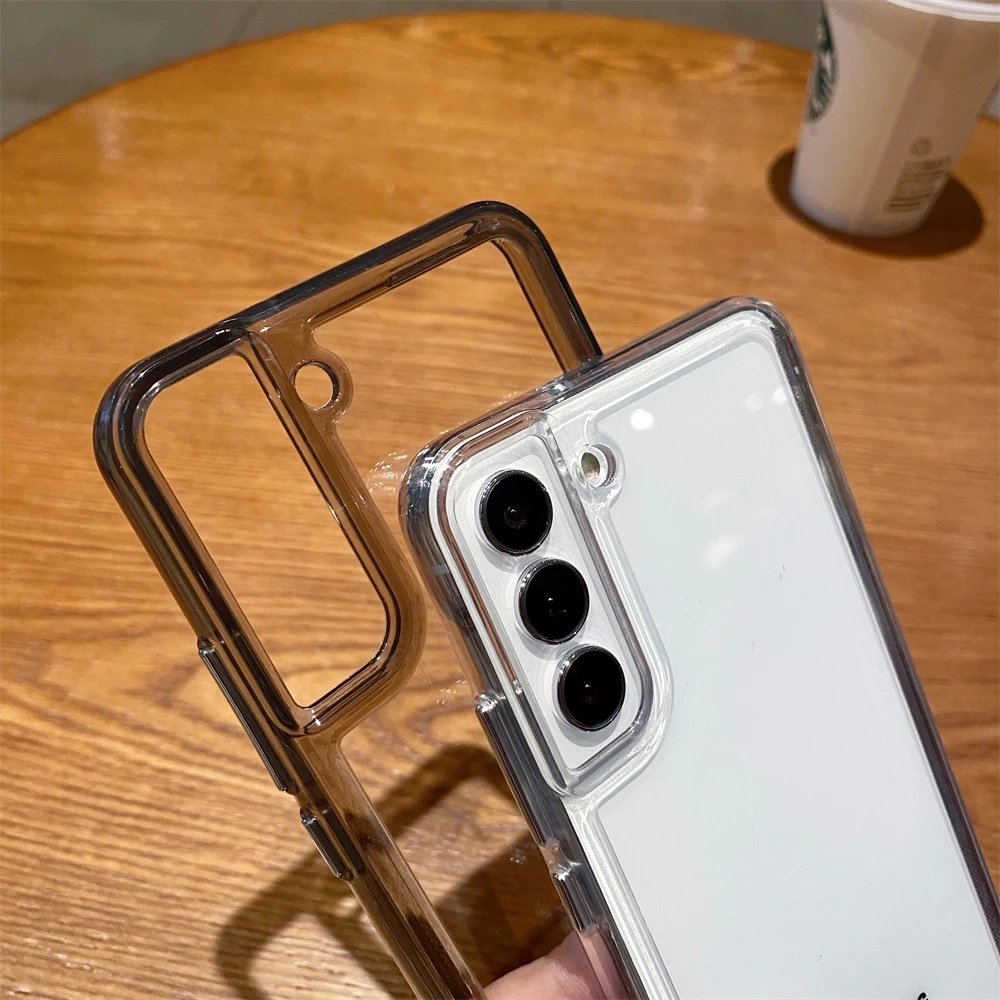 Luxury Transparent Shockproof Case for Samsung S24 S23 S22 S21 FE Plus Ultra 5G A12 A32 A52 A72 4G A33 A53 A73 A13 Crystal Cover