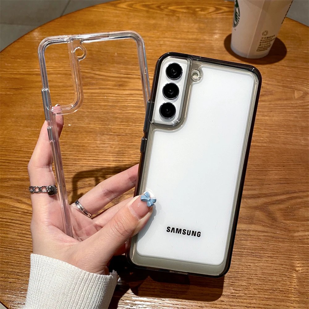 Luxury Transparent Shockproof Case for Samsung S24 S23 S22 S21 FE Plus Ultra 5G A12 A32 A52 A72 4G A33 A53 A73 A13 Crystal Cover