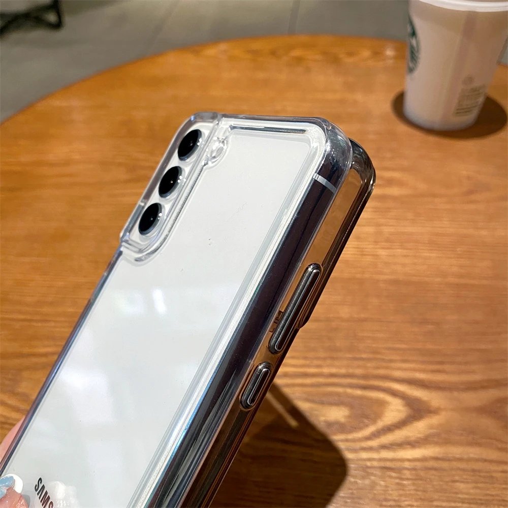 Luxury Transparent Shockproof Case for Samsung S24 S23 S22 S21 FE Plus Ultra 5G A12 A32 A52 A72 4G A33 A53 A73 A13 Crystal Cover