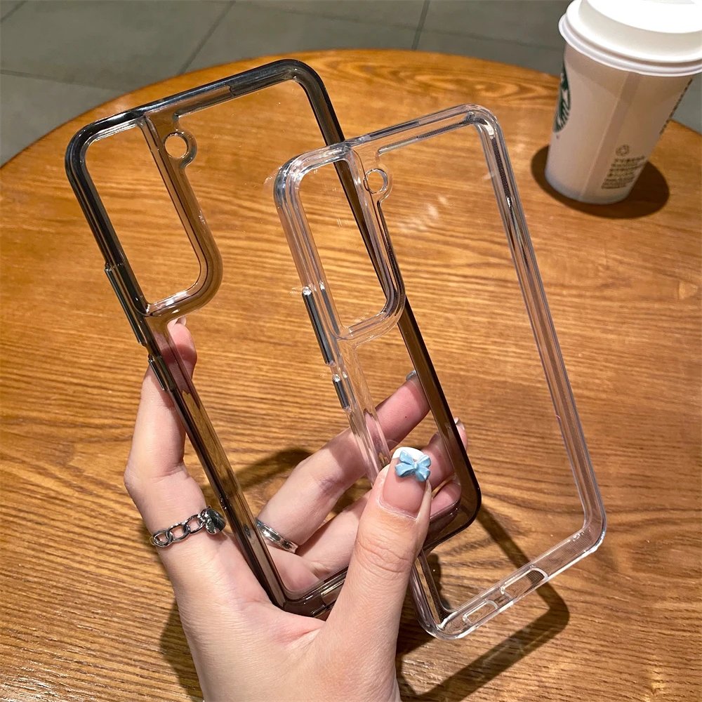 Luxury Transparent Shockproof Case for Samsung S24 S23 S22 S21 FE Plus Ultra 5G A12 A32 A52 A72 4G A33 A53 A73 A13 Crystal Cover