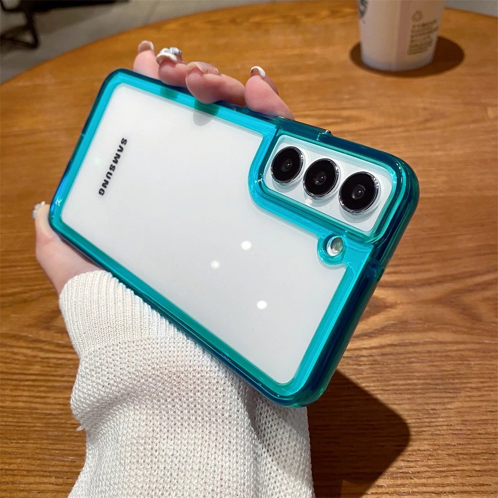 Luxury Transparent Shockproof Case for Samsung S24 S23 S22 S21 FE Plus Ultra 5G A12 A32 A52 A72 4G A33 A53 A73 A13 Crystal Cover