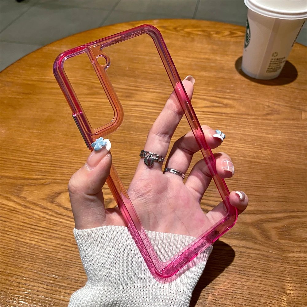 Luxury Transparent Shockproof Case for Samsung S24 S23 S22 S21 FE Plus Ultra 5G A12 A32 A52 A72 4G A33 A53 A73 A13 Crystal Cover