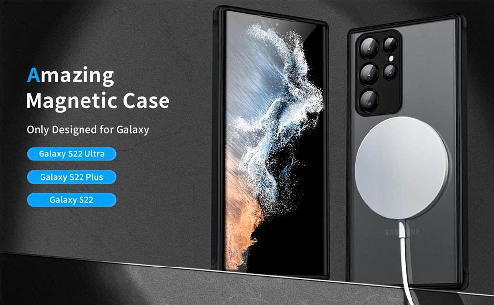 Magsafe Shockproof Cases For Samsung Galaxy A14 5G A52 A52s A32 A34 A54 S24 4G S22 Ultra S23 Plus S21 FE Magnetic Charging Cover