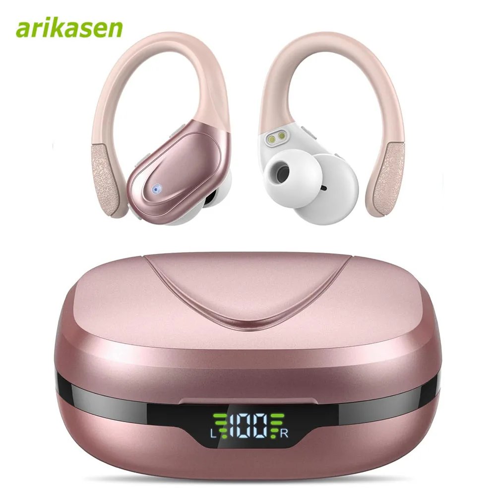 Wireless Earbuds Sport Bluetooth 5.3 Headphones with Noise Cancelling Mic 75H HiFi Stereo Over Ear Bud LED Display USB-C IPX6 Wireless Earbuds Sport Bluetooth 5.3 Headphones with Noise Cancelling Mic 75H HiFi Stereo Over Ear Bud LED Display USB-C IPX6