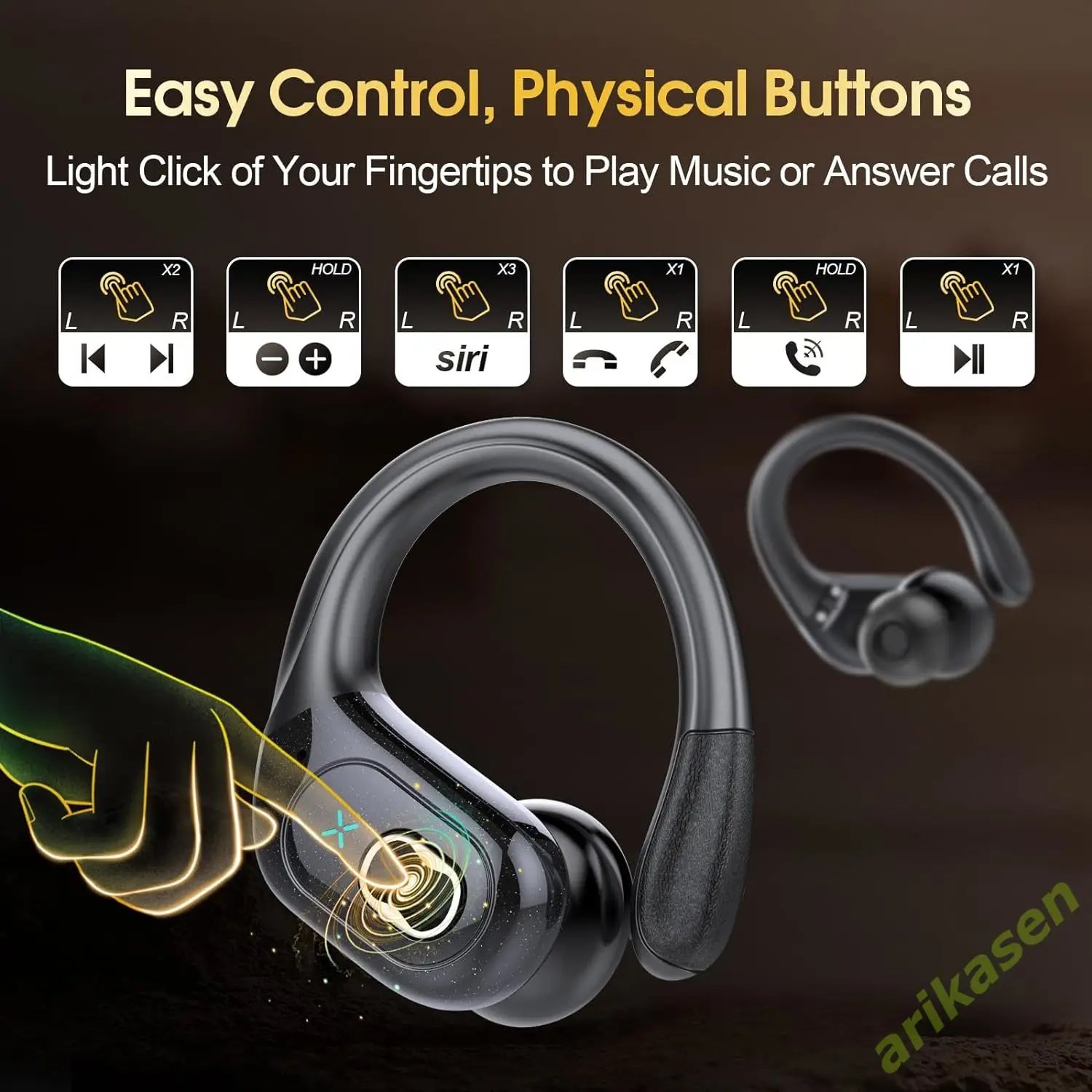 Bluetooth 5.3 Headphones 2024 Wireless Earbuds 75hrs Sport Bluetooth Earphone with Noise Cancelling Mic IPX7 Waterproof Headsets Bluetooth 5.3 Headphones 2024 Wireless Earbuds 75hrs Sport Bluetooth Earphone with Noise Cancelling Mic IPX7 Waterproof Headsets