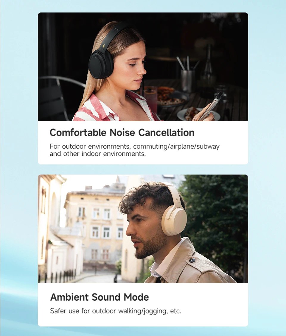 Edifier WH700NB Active Noise Cancelling Wireless Headphones Bluetooth 5.3 Multipoint Connection Foldable Earphones 68H Playback Edifier WH700NB Active Noise Cancelling Wireless Headphones Bluetooth 5.3 Multipoint Connection Foldable Earphones 68H Playback