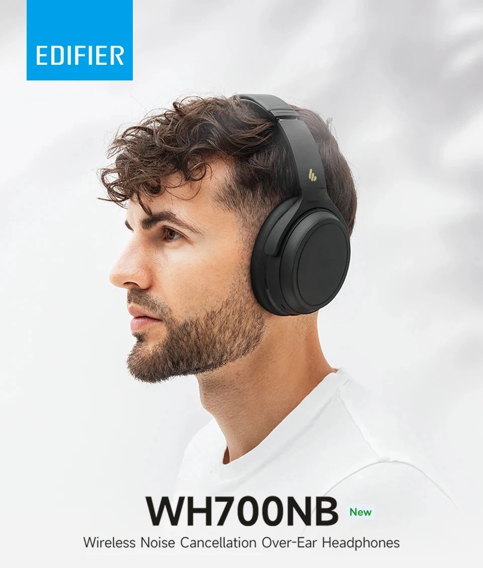 Edifier WH700NB Active Noise Cancelling Wireless Headphones Bluetooth 5.3 Multipoint Connection Foldable Earphones 68H Playback Edifier WH700NB Active Noise Cancelling Wireless Headphones Bluetooth 5.3 Multipoint Connection Foldable Earphones 68H Playback