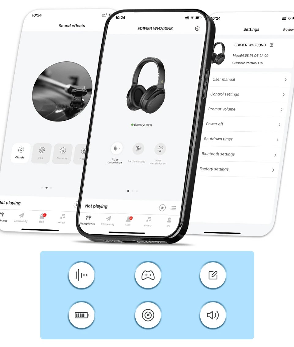 Edifier WH700NB Active Noise Cancelling Wireless Headphones Bluetooth 5.3 Multipoint Connection Foldable Earphones 68H Playback Edifier WH700NB Active Noise Cancelling Wireless Headphones Bluetooth 5.3 Multipoint Connection Foldable Earphones 68H Playback