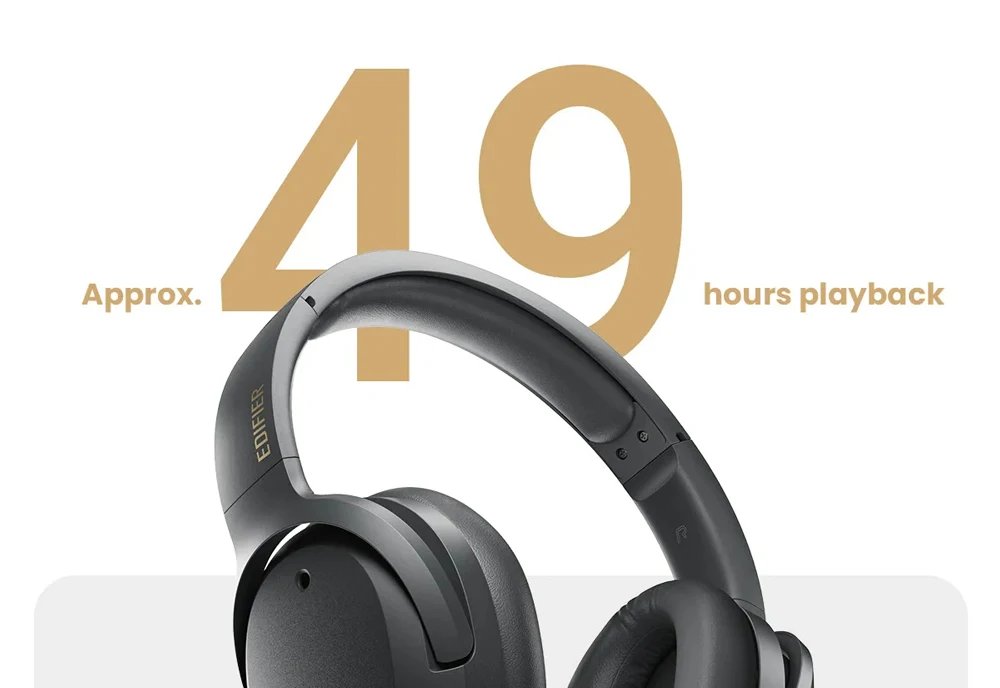 Edifier W820NB Plus Wireless Noise Cancelling Headphones 43dB ANC Hi-Res LDAC Codec 49hrs Playtime Over-Ear Bluetooth Headset Edifier W820NB Plus Wireless Noise Cancelling Headphones 43dB ANC Hi-Res LDAC Codec 49hrs Playtime Over-Ear Bluetooth Headset
