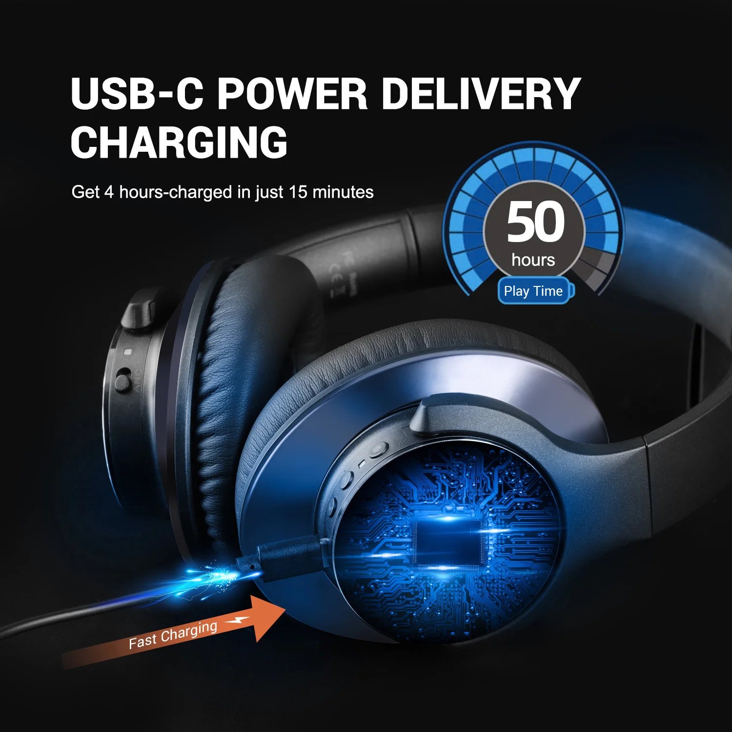 Oneodio A10 Hybrid Active Noise Cancelling Headphones Bluetooth With Hi-Res Audio Over Ear Wireless Headset ANC With Microphone Oneodio A10 Hybrid Active Noise Cancelling Headphones Bluetooth With Hi-Res Audio Over Ear Wireless Headset ANC With Microphone