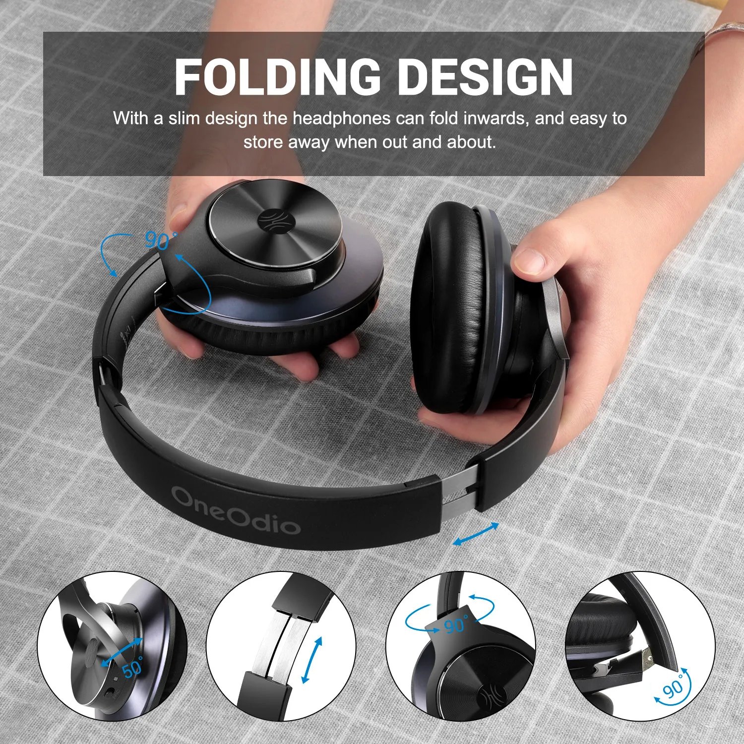 Oneodio A10 Hybrid Active Noise Cancelling Headphones Bluetooth With Hi-Res Audio Over Ear Wireless Headset ANC With Microphone Oneodio A10 Hybrid Active Noise Cancelling Headphones Bluetooth With Hi-Res Audio Over Ear Wireless Headset ANC With Microphone