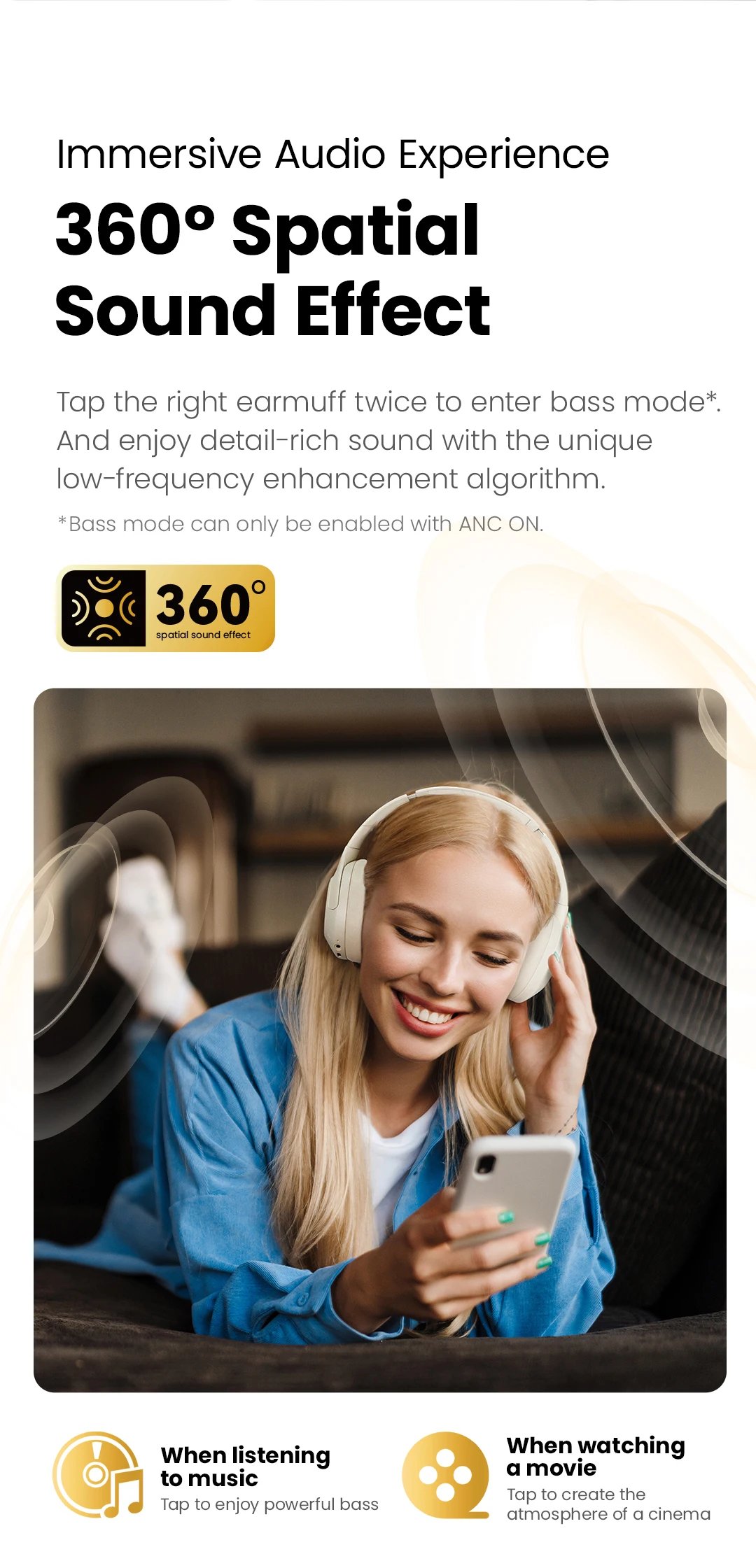 HAYLOU S30 Wireless Bluetooth 5.4 Headphones 43dB Adaptive Noise Cancelling Headsets 40mm Driver 80H Playtime Earphones HAYLOU S30 Wireless Bluetooth 5.4 Headphones 43dB Adaptive Noise Cancelling Headsets 40mm Driver 80H Playtime Earphones