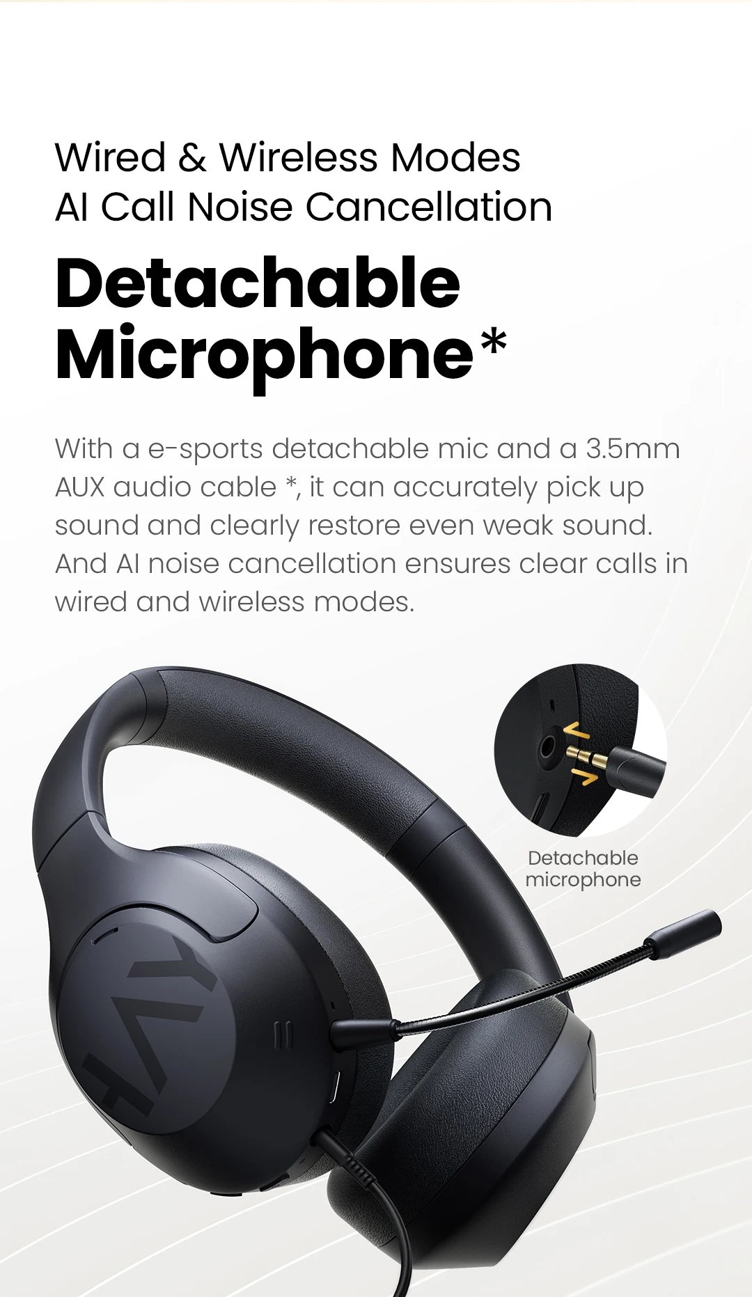 HAYLOU S30 Wireless Bluetooth 5.4 Headphones 43dB Adaptive Noise Cancelling Headsets 40mm Driver 80H Playtime Earphones HAYLOU S30 Wireless Bluetooth 5.4 Headphones 43dB Adaptive Noise Cancelling Headsets 40mm Driver 80H Playtime Earphones