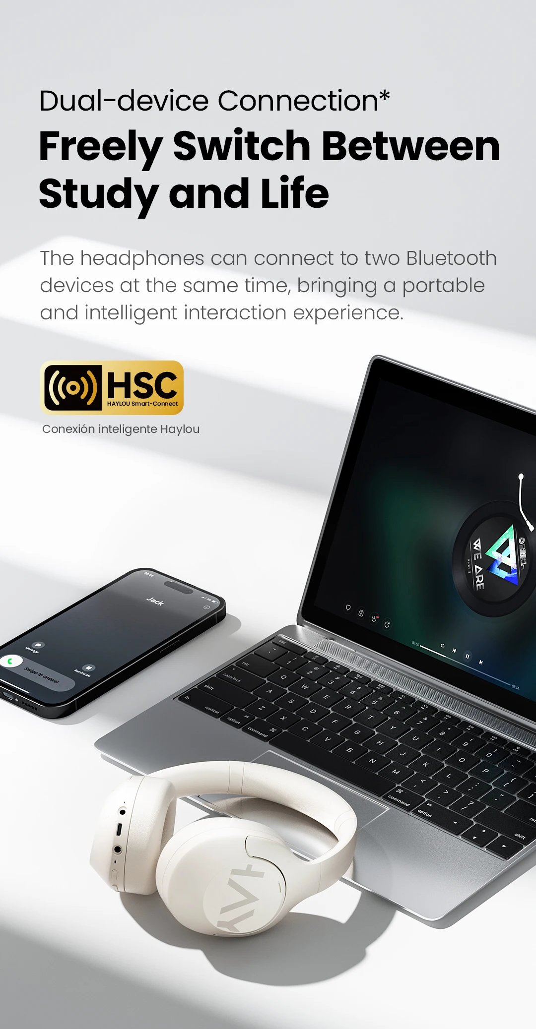HAYLOU S30 Wireless Bluetooth 5.4 Headphones 43dB Adaptive Noise Cancelling Headsets 40mm Driver 80H Playtime Earphones HAYLOU S30 Wireless Bluetooth 5.4 Headphones 43dB Adaptive Noise Cancelling Headsets 40mm Driver 80H Playtime Earphones