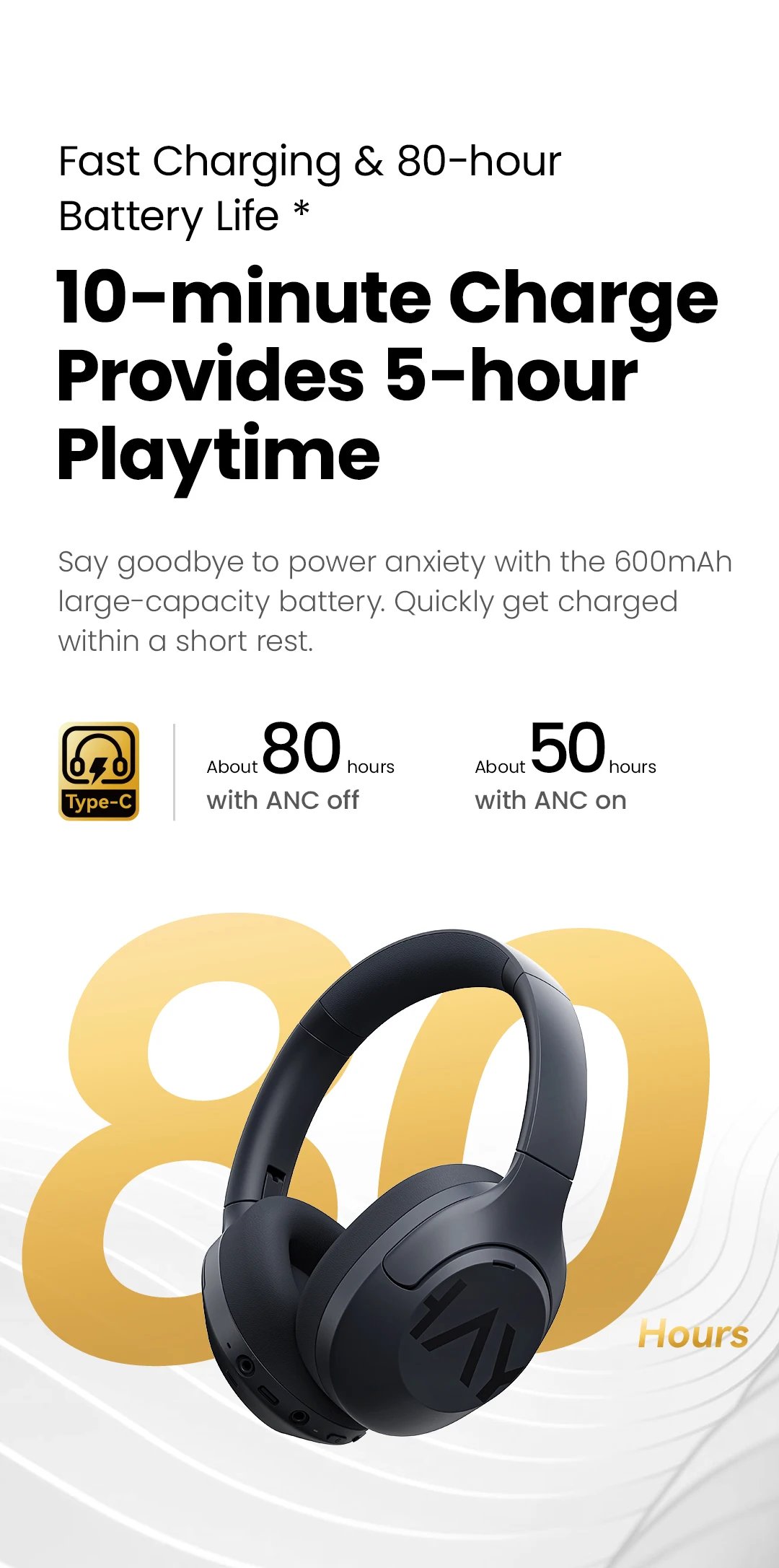 HAYLOU S30 Wireless Bluetooth 5.4 Headphones 43dB Adaptive Noise Cancelling Headsets 40mm Driver 80H Playtime Earphones HAYLOU S30 Wireless Bluetooth 5.4 Headphones 43dB Adaptive Noise Cancelling Headsets 40mm Driver 80H Playtime Earphones