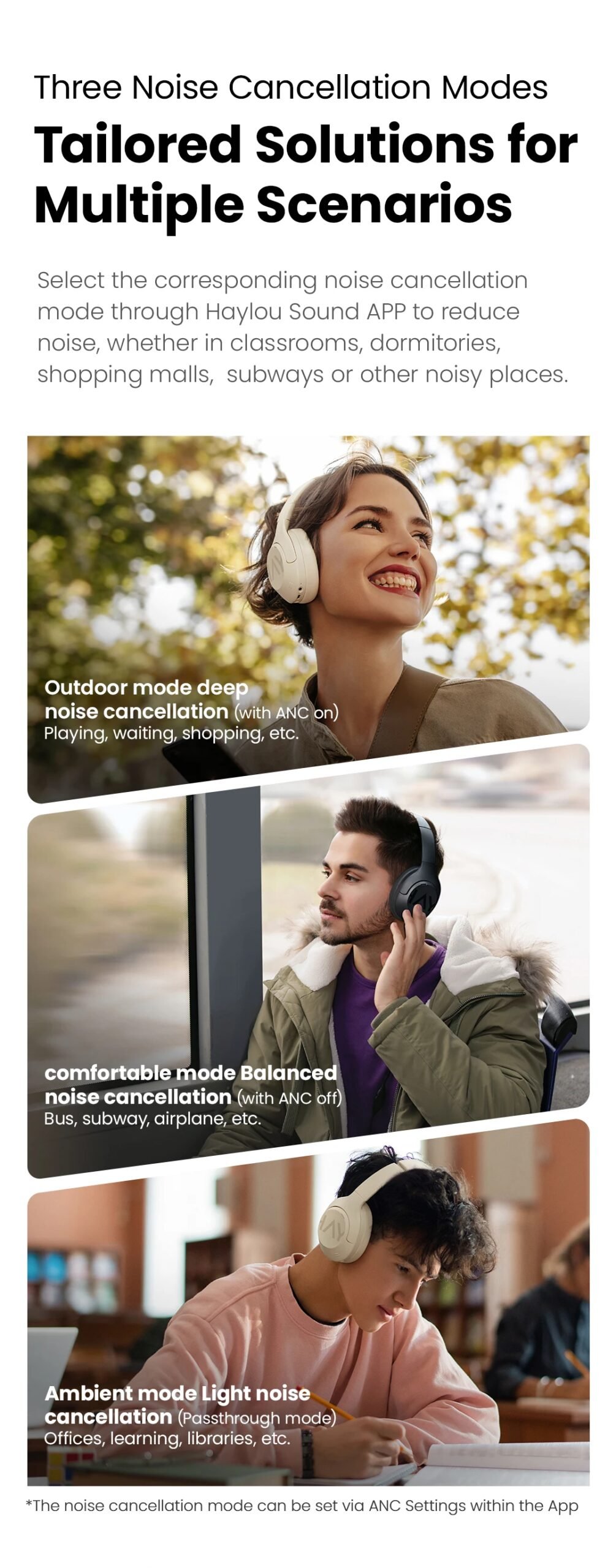 HAYLOU S30 Wireless Bluetooth 5.4 Headphones 43dB Adaptive Noise Cancelling Headsets 40mm Driver 80H Playtime Earphones HAYLOU S30 Wireless Bluetooth 5.4 Headphones 43dB Adaptive Noise Cancelling Headsets 40mm Driver 80H Playtime Earphones