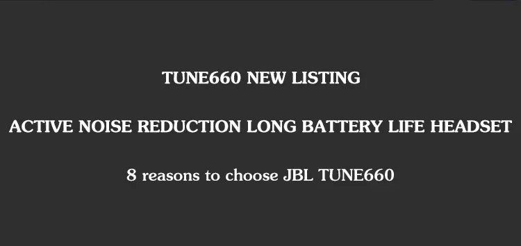 Original JBL TUNE 660BTNC Wireless Bluetooth Headphones T660NC Noise Cancelling Pure Bass headset Gaming Sports headphone Mic