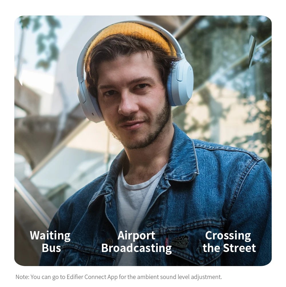 Edifier W820NB+ Plus Active Noise Cancelling Wireless Bluetooth Headphones Hi-Res LDAC Headset 49H Playtime APP Equalizer Edifier W820NB+ Plus Active Noise Cancelling Wireless Bluetooth Headphones Hi-Res LDAC Headset 49H Playtime APP Equalizer