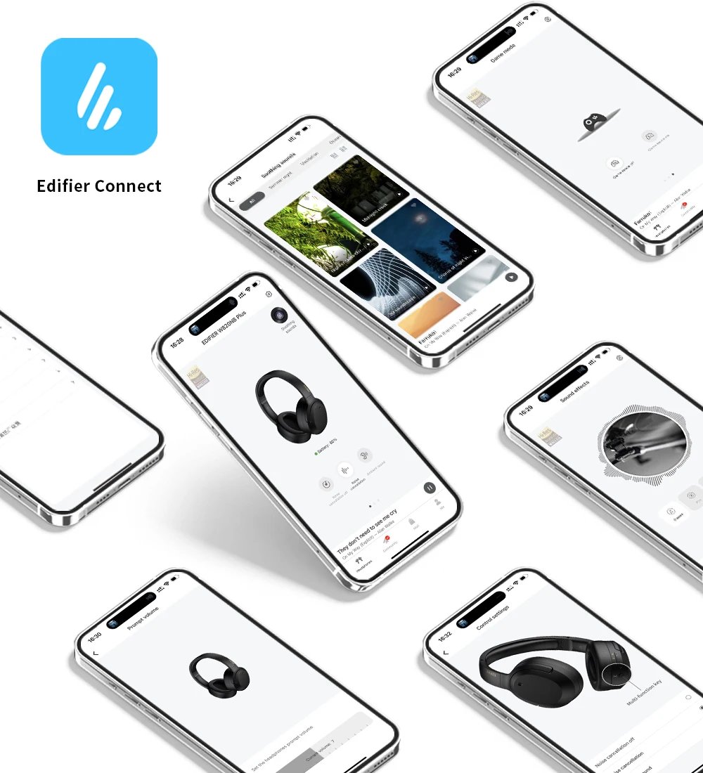 Edifier W820NB+ Plus Active Noise Cancelling Wireless Bluetooth Headphones Hi-Res LDAC Headset 49H Playtime APP Equalizer Edifier W820NB+ Plus Active Noise Cancelling Wireless Bluetooth Headphones Hi-Res LDAC Headset 49H Playtime APP Equalizer