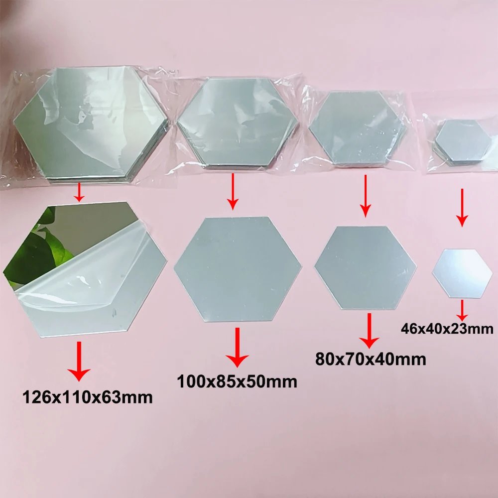 Hexagon 3D Mirror Wall Sticker Multiple Sizes DIY TV Background Living Room Stickers Wall Decor Bedroom Bathroom Home Decoration Hexagon 3D Mirror Wall Sticker Multiple Sizes DIY TV Background Living Room Stickers Wall Decor Bedroom Bathroom Home Decoration