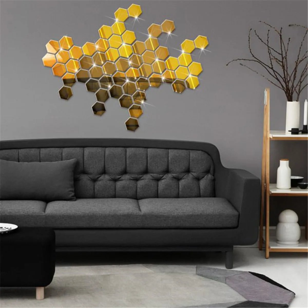Hexagon 3D Mirror Wall Sticker Multiple Sizes DIY TV Background Living Room Stickers Wall Decor Bedroom Bathroom Home Decoration Hexagon 3D Mirror Wall Sticker Multiple Sizes DIY TV Background Living Room Stickers Wall Decor Bedroom Bathroom Home Decoration