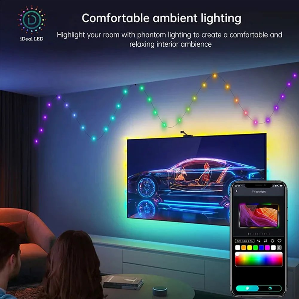Smart Fairy RGB String Light USB 10M/33FT Waterproof String Light with App Control, Sync to Voice & Music Christmas Tree Decor Smart Fairy RGB String Light USB 10M/33FT Waterproof String Light with App Control, Sync to Voice & Music Christmas Tree Decor
