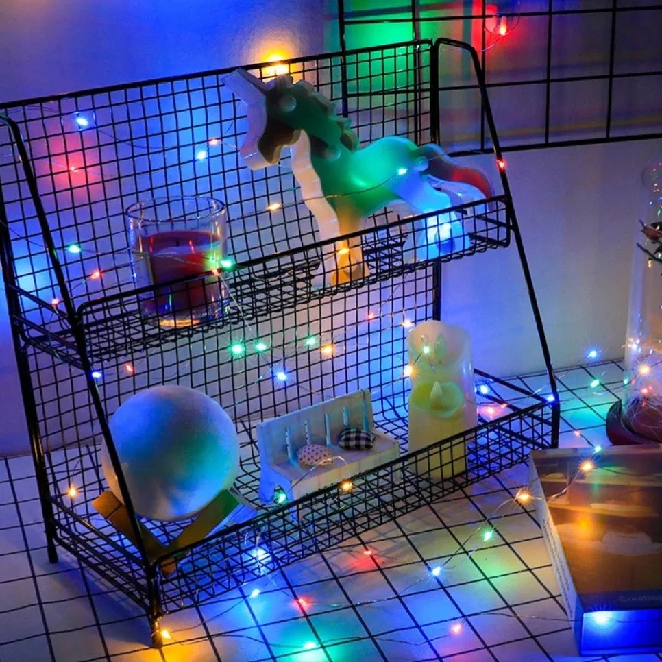 1/5/10pcs Fairy Lights String Button Battery Light Home Decor Living Bedroom Garden Christmas Wedding New Year Ornament Garland