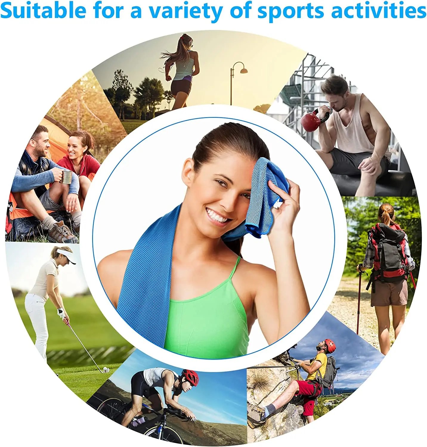 4 Pack Cooling Towels, Soft Breathable Ice Cool Towel for Sports & Outdoor Activities, Quick Dry Sweat Absorbing Cooling 4 Pack Cooling Towels, Soft Breathable Ice Cool Towel for Sports & Outdoor Activities, Quick Dry Sweat Absorbing Cooling