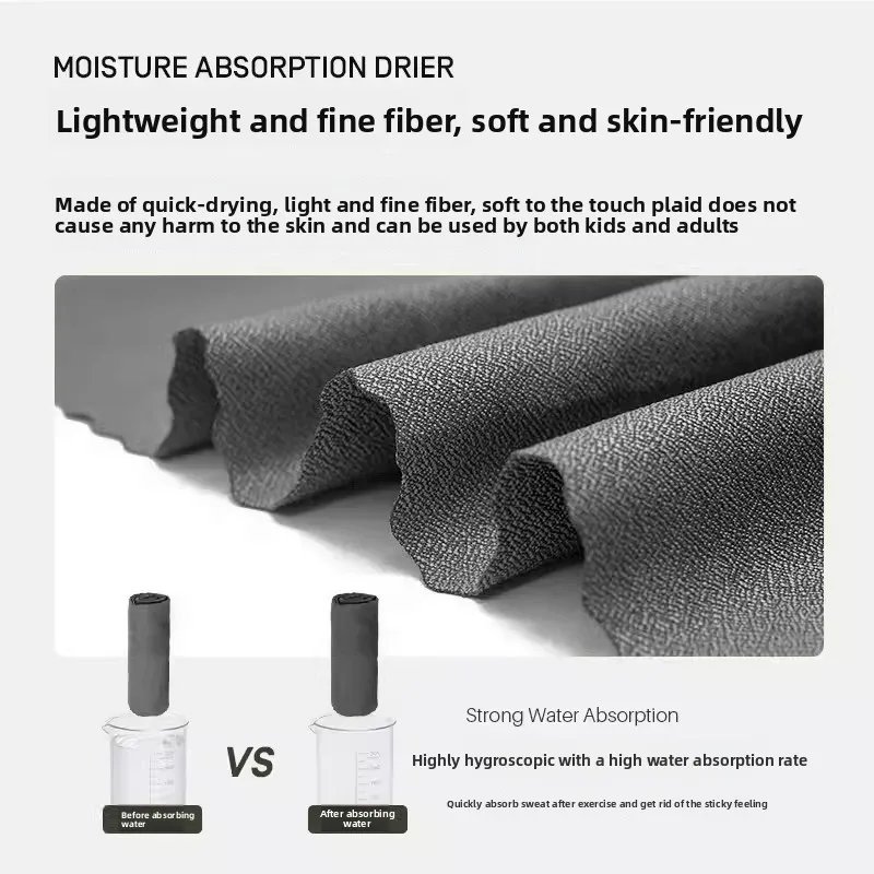 Silicone quick-dry towel portable storage case, cooling sports sweat towel, ultra-fine fiber breathable cool towel Silicone quick-dry towel portable storage case, cooling sports sweat towel, ultra-fine fiber breathable cool towel
