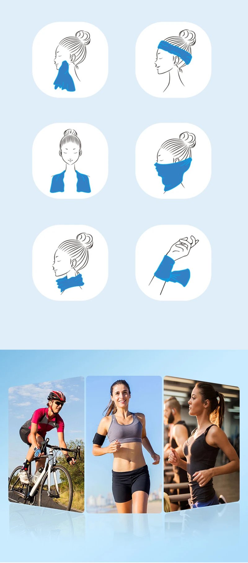 1/10pcs Cooling Towel Instant Relief Microfiber Cool Towels Chilling Neck Wrap Ice Cold Rags Sports Fitness Camping Hiking