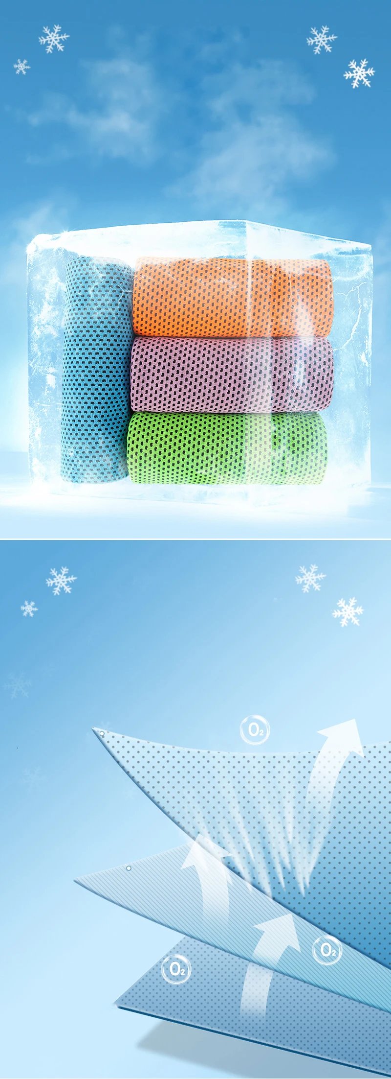 1/10pcs Cooling Towel Instant Relief Microfiber Cool Towels Chilling Neck Wrap Ice Cold Rags Sports Fitness Camping Hiking